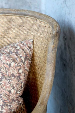 Gl. fransk Stol m. flet, natur