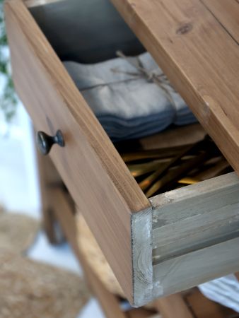 Anretterbord m. hjul, natur