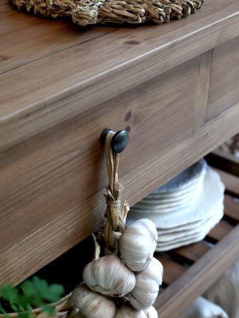 Anretterbord m. hjul, natur