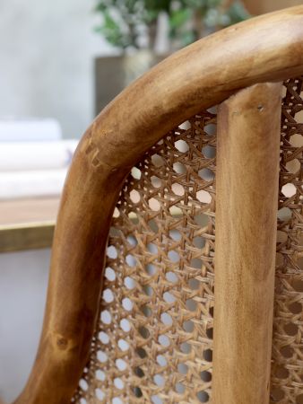 Gl. fransk Kontorstol m. flet, natur