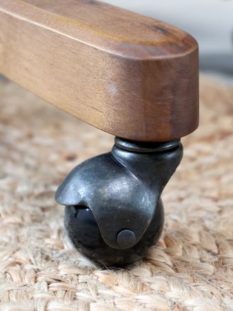 Gl. fransk Kontorstol m. flet, natur