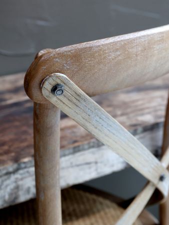 Fransk Spisebordsstol m. fletsæde, natur, 2 stk