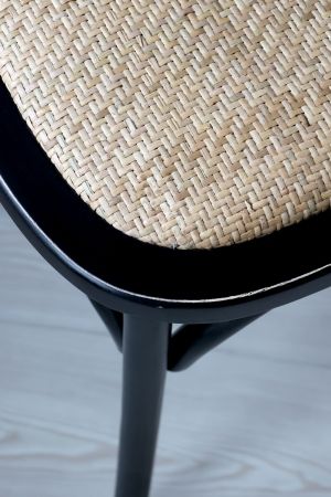 Fransk Spisebordsstol m. fletsæde, antique sort, 2 stk