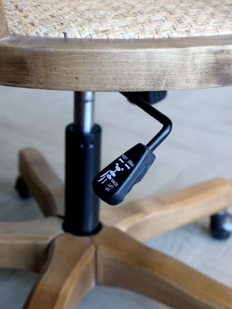 Fransk Kontorstol m. fletsæde & ryg, natur