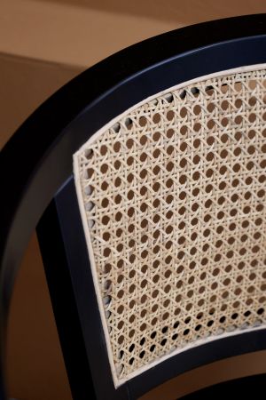 Fransk Kontorstol m. fletsæde & ryg, antique sort