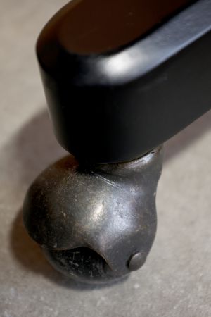 Fransk Kontorstol m. fletsæde & ryg, antique sort