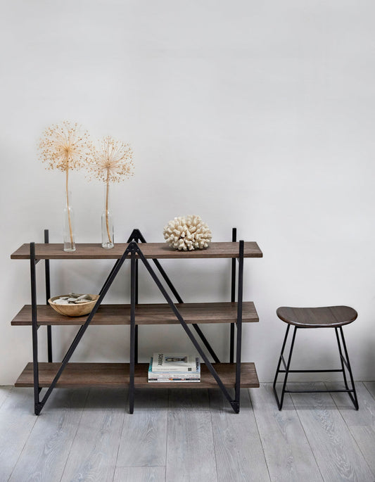 Reol af Genanvendt Teaktræ, brun