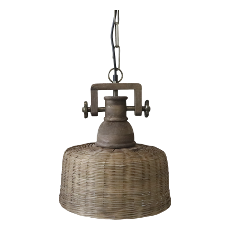 Lampe i rattanflet, natur