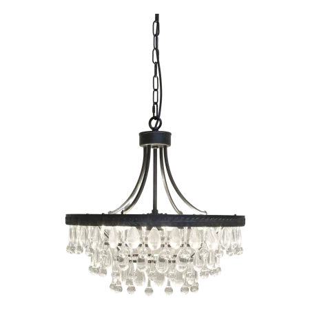 Versailles Lysekrone m. dråbeformede glasprismer, lille