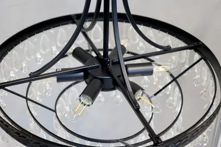 Versailles Lysekrone m. dråbeformede glasprismer, lille