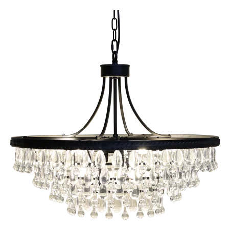 Versailles Lysekrone m. dråbeformede glasprismer, stor