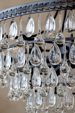 Versailles Lysekrone m. dråbeformede glasprismer, stor