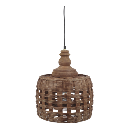 Lampe i rattanflet, natur