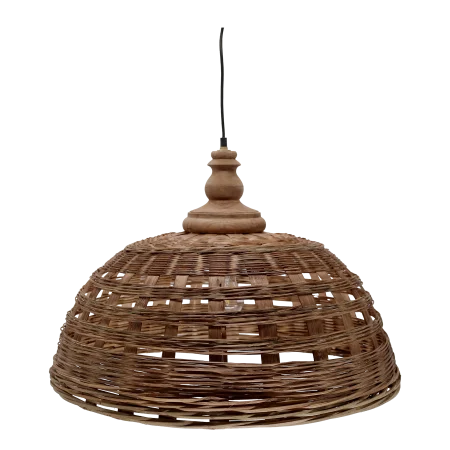Lampe i rattanflet, natur