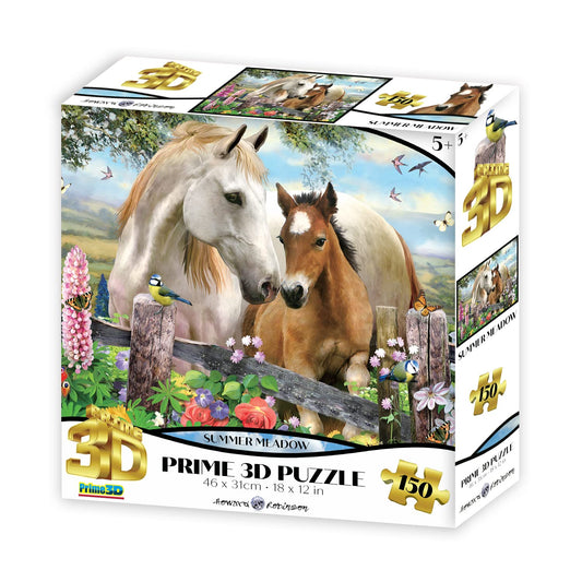 Puslespil, Prime 3D puzzle, summer meadow, 150 br.
