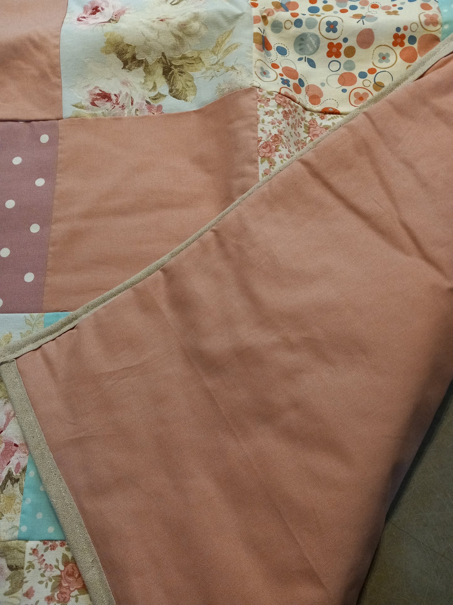 Legetæppe/sengetæppe, rosa
